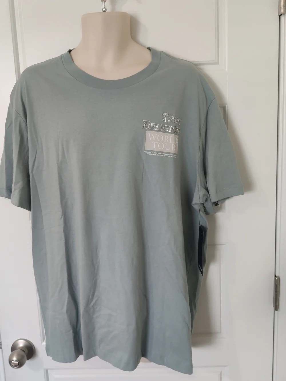 Men's True Religion Crystal Poster Buddha Tee Size XL NWT MSRP $62.00
